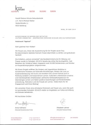 Auszeichnung für Kulturkooperation vom Bundesministerium für Bildung und Frauen